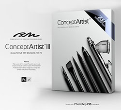 极品PS笔刷－7种类型300支概念艺术画笔合集(TPL文件)：RM Concept Artist III (bundle)